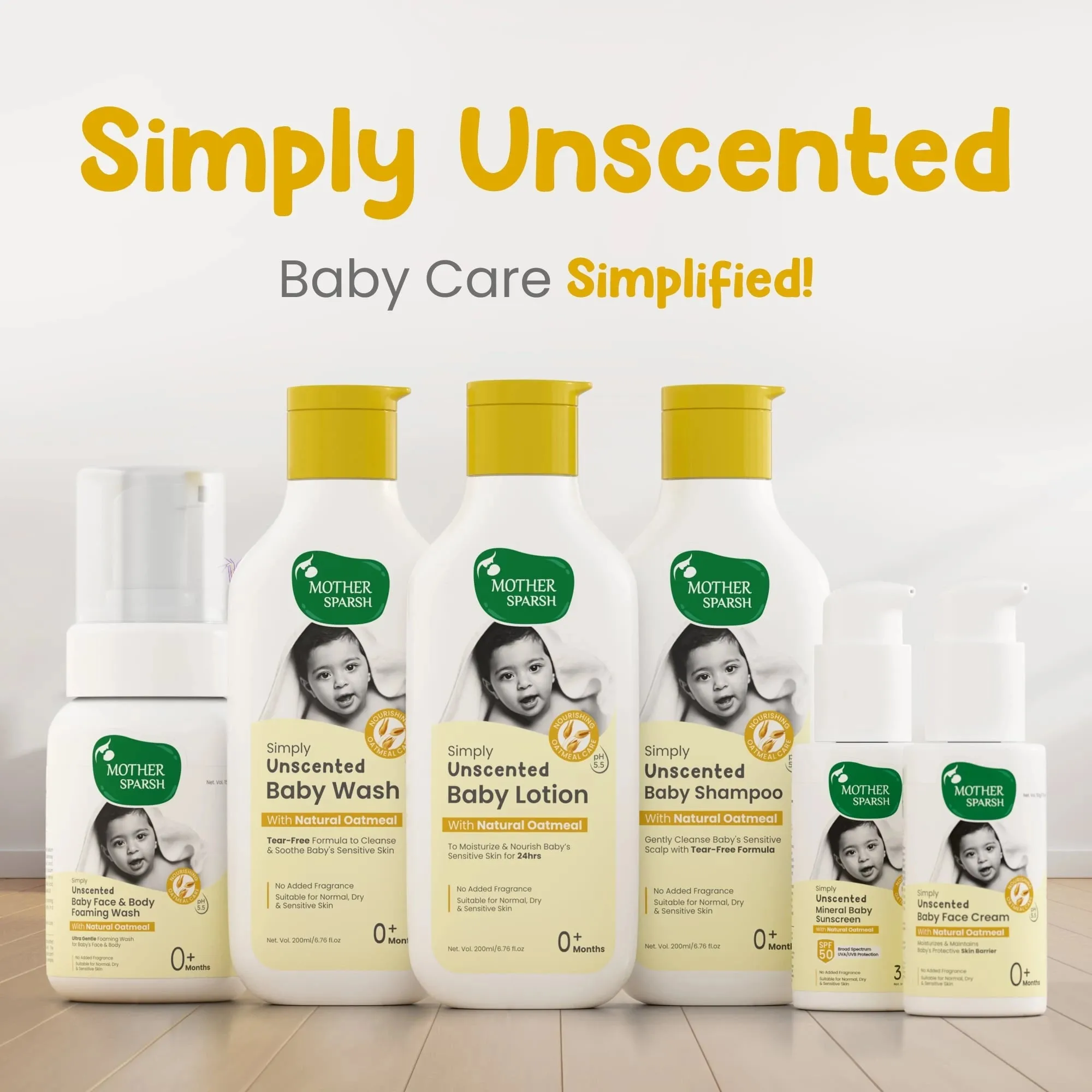 Simply Unscented Baby Shampoo 200ml
