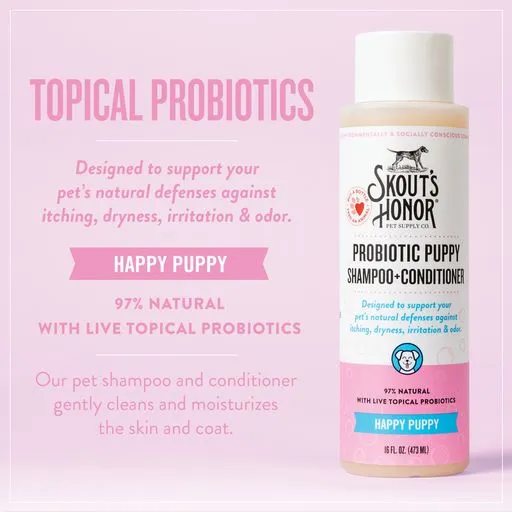 Skouts Honor Probiotic Shampoo plus Conditioner Happy Puppy