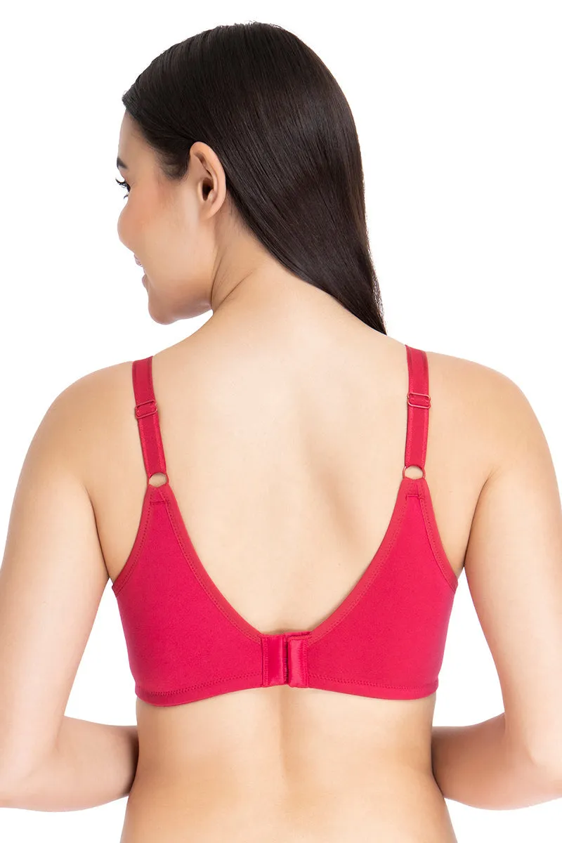 Smooth Definition Padded Wired Full Coverage T-Shirt Bra - Persian Red