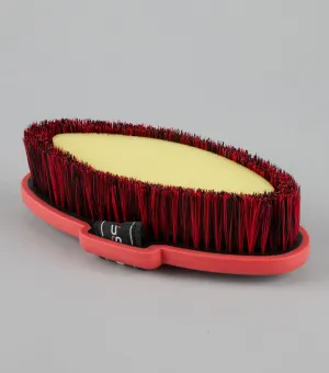 Soft-Touch Body Wash Brush Black & Red