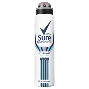 Sure Anti-Perspirant Deodorant Spray Men Motion Sense Williams Racing 250 ml
