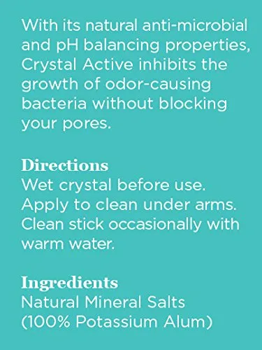 Thai Crystal Deodorant, All Natural Deodorant, Mineral Salt Deodorant, Thai Cristal Piedra De Alumbre Natural Deodorant for Women & Men, Alum Stone, Alumbre Stone