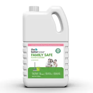 The Better Home Family Safe Floor Cleaner Liquid 5 Litre | Non Toxic, Baby Safe & Pet Safe | Biodegradable & Eco Friendly | Natural Bio Active Dirt & Germ Removal | with Lemongrass and Neem |