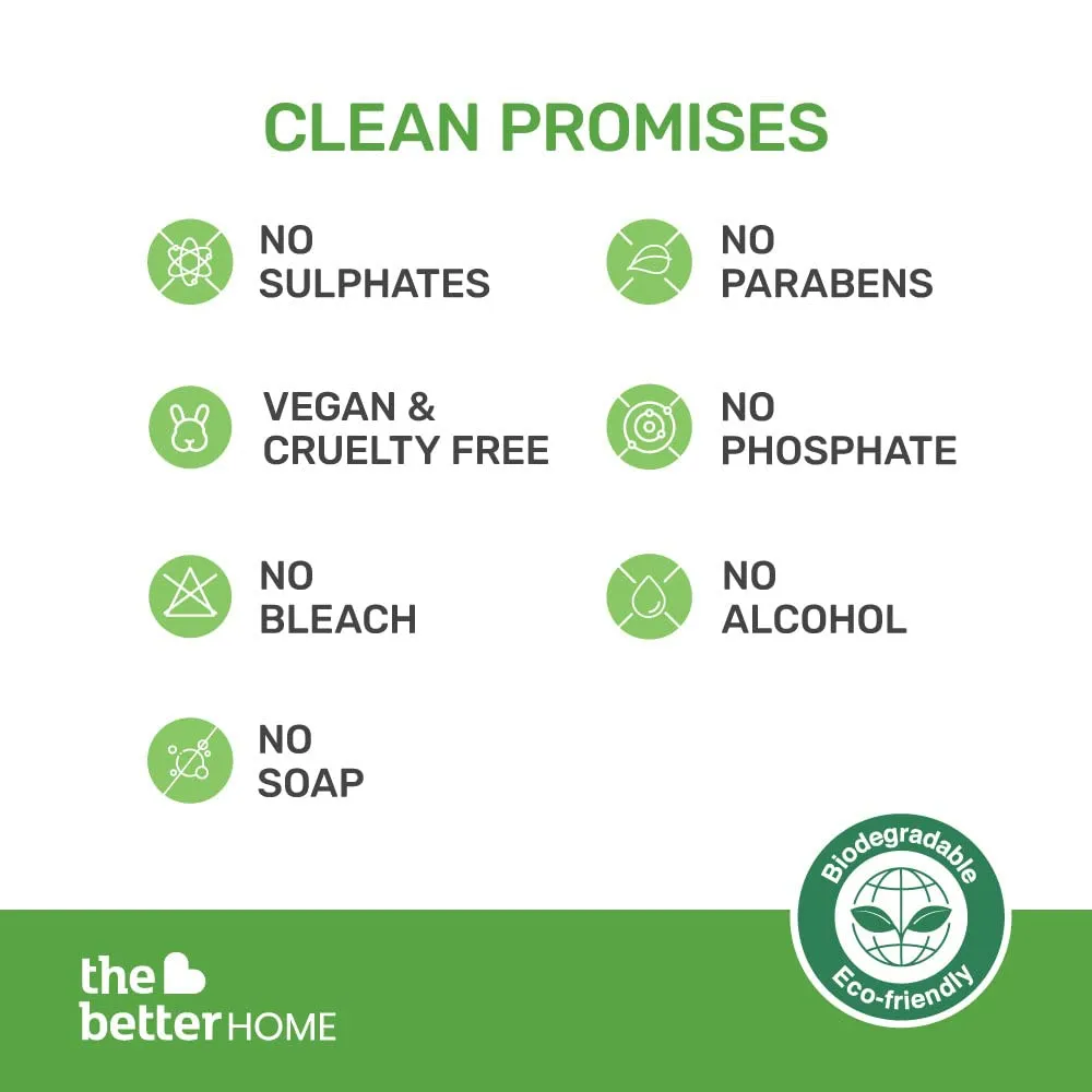 The Better Home Family Safe Floor Cleaner Liquid 5 Litre | Non Toxic, Baby Safe & Pet Safe | Biodegradable & Eco Friendly | Natural Bio Active Dirt & Germ Removal | with Lemongrass and Neem |