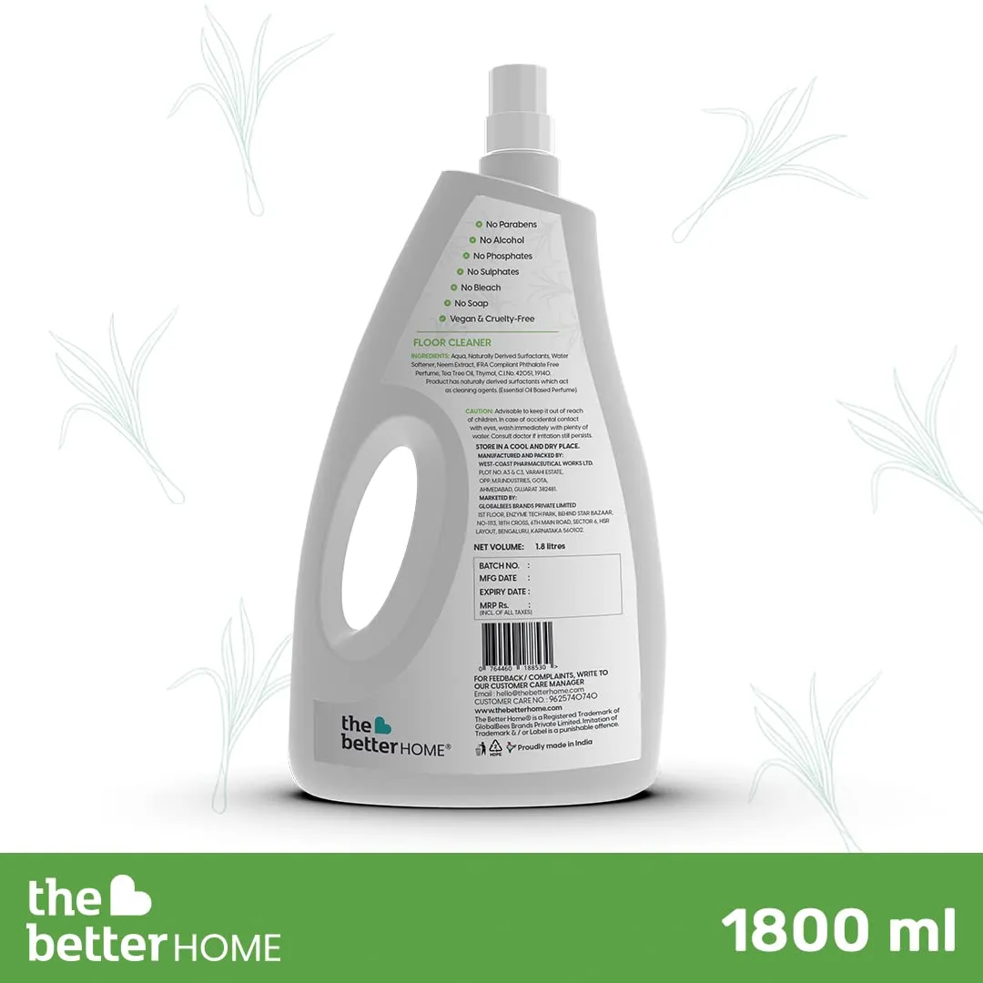 The Better Home Floor Cleaner & Re-fill Pouch | Eco-Friendly, Non-Toxic, Non Corrosive| |Odour-Free| Baby Safe & Pet Safe | Skin Friendly | Pack of 2 (500 ml each)