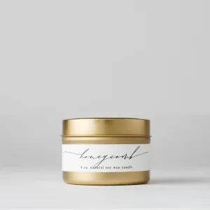 Tin Soy Candle: Honeycomb
