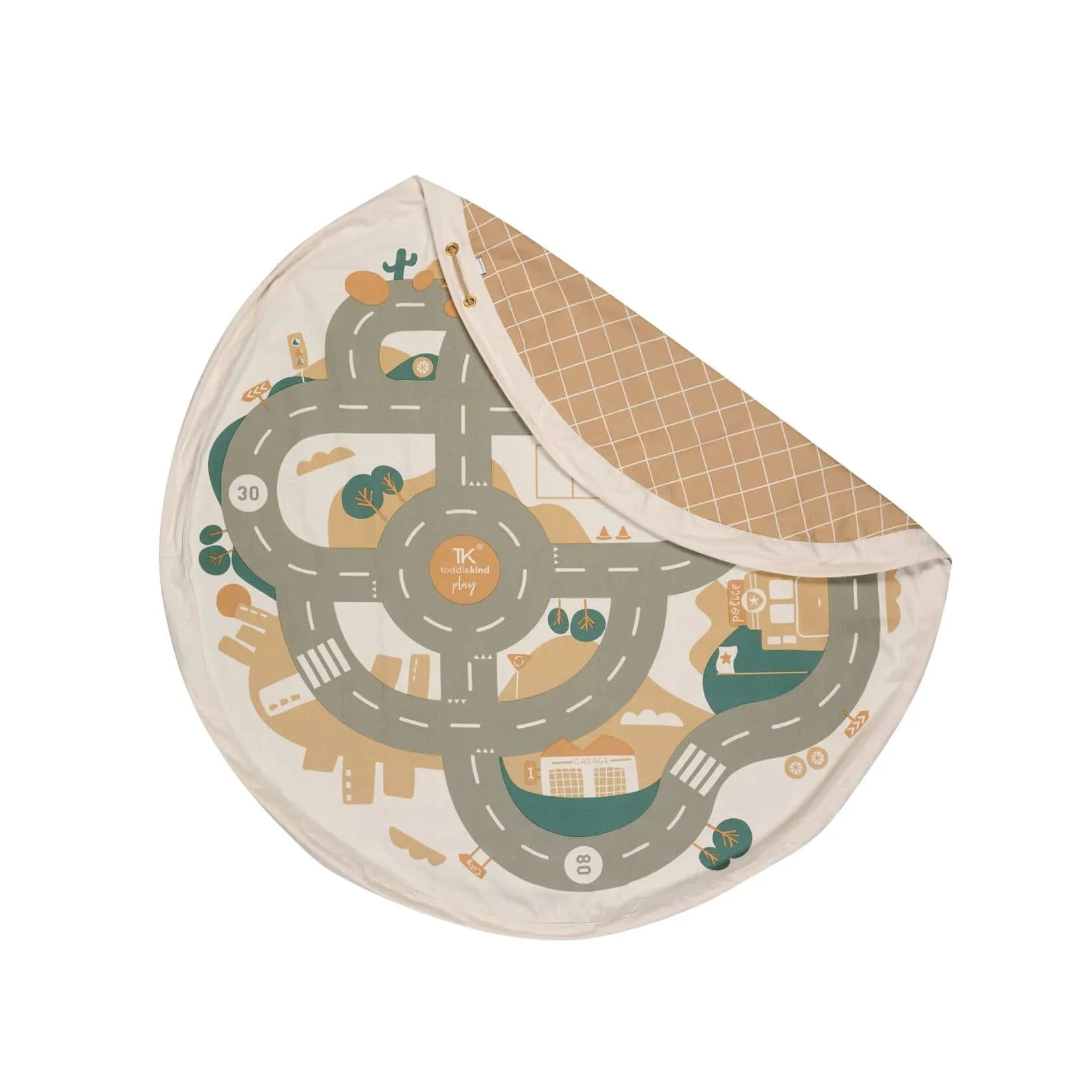 Toddlekind 2-in-1 Playmat   Toy Bag Playsack - Desert City - 145cm