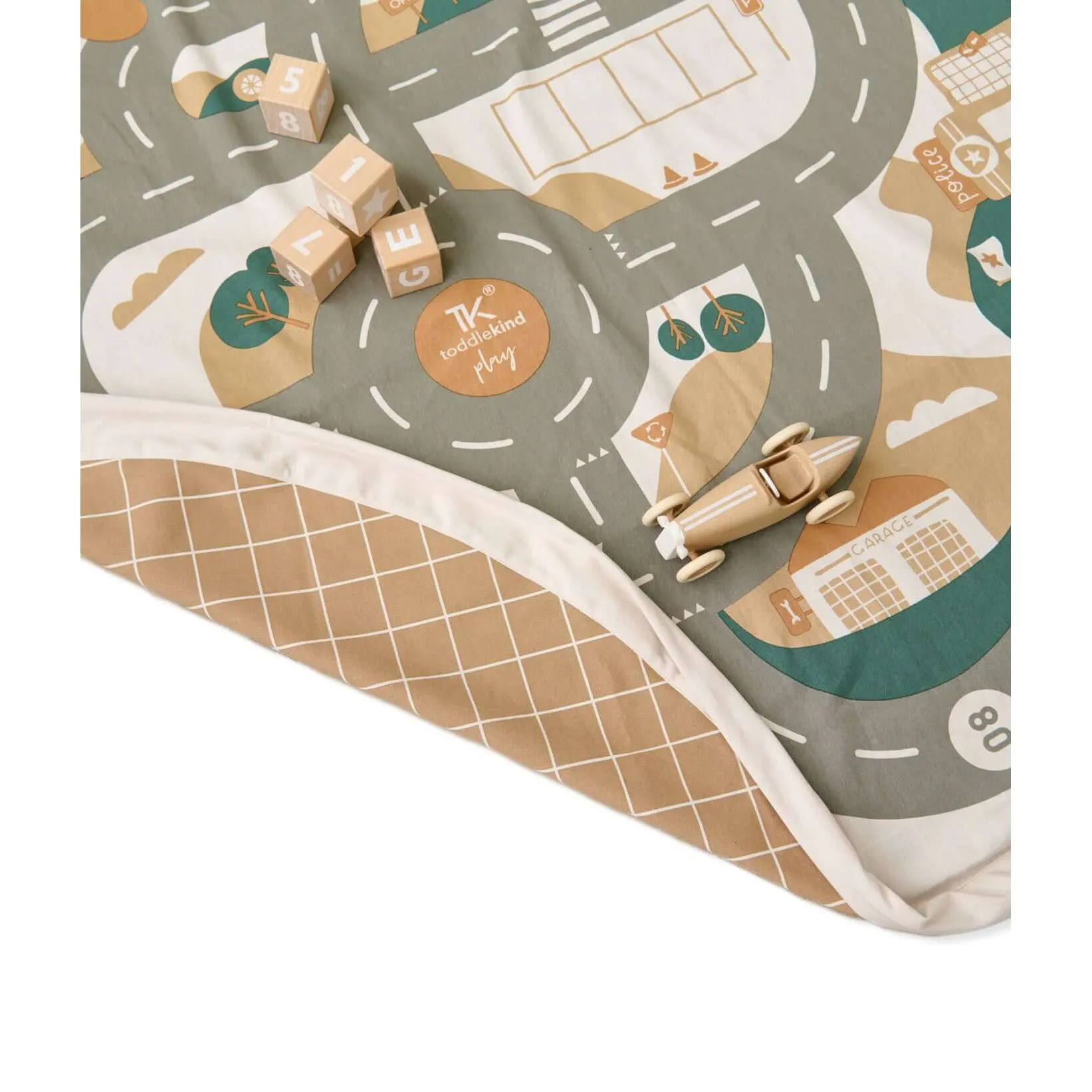 Toddlekind 2-in-1 Playmat   Toy Bag Playsack - Desert City - 145cm