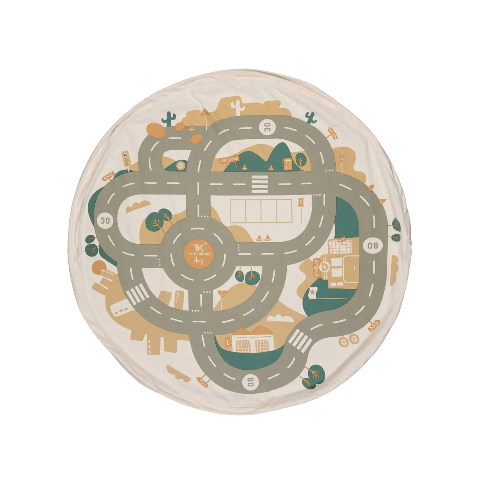 Toddlekind 2-in-1 Playmat   Toy Bag Playsack - Desert City - 145cm