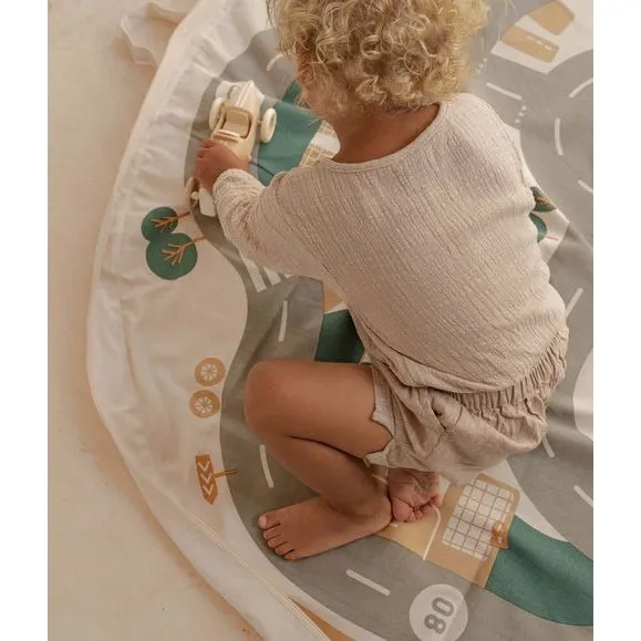 Toddlekind 2-in-1 Playmat   Toy Bag Playsack - Desert City - 145cm