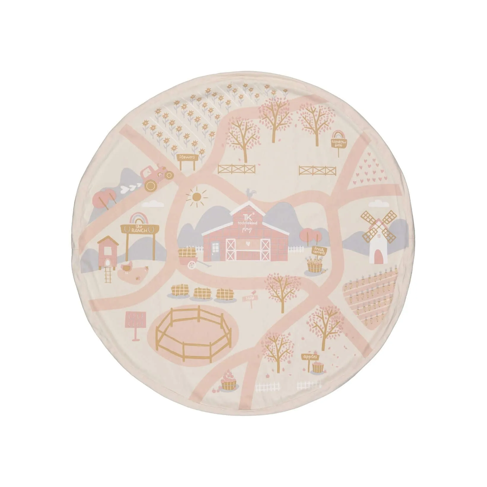 Toddlekind 2-in-1 Playmat   Toy Bag Playsack - The Ranch - 145cm