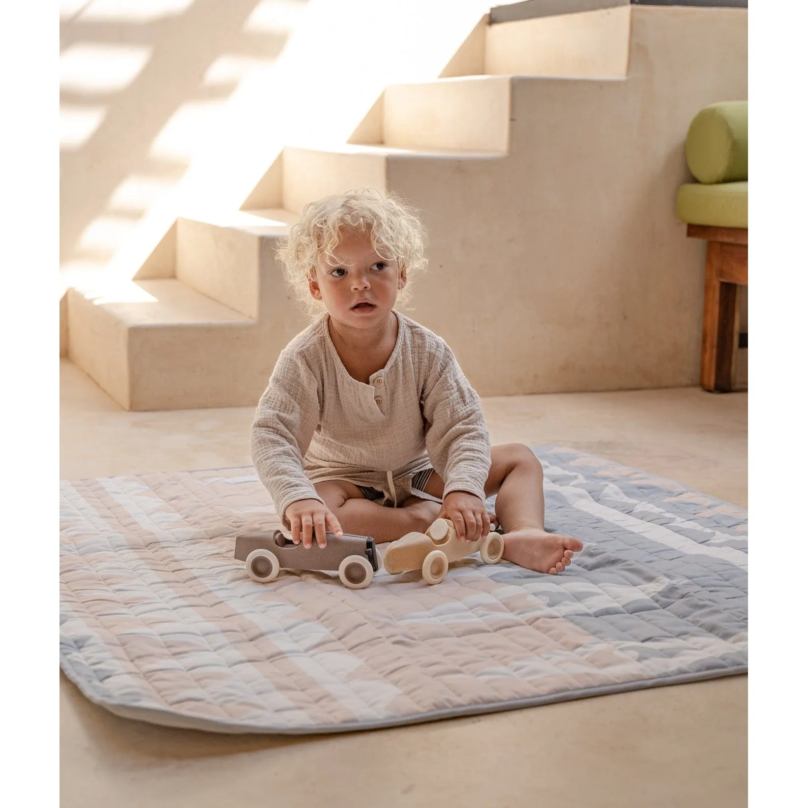 Toddlekind Waterproof Travel Mat - Blush - 120x120cm