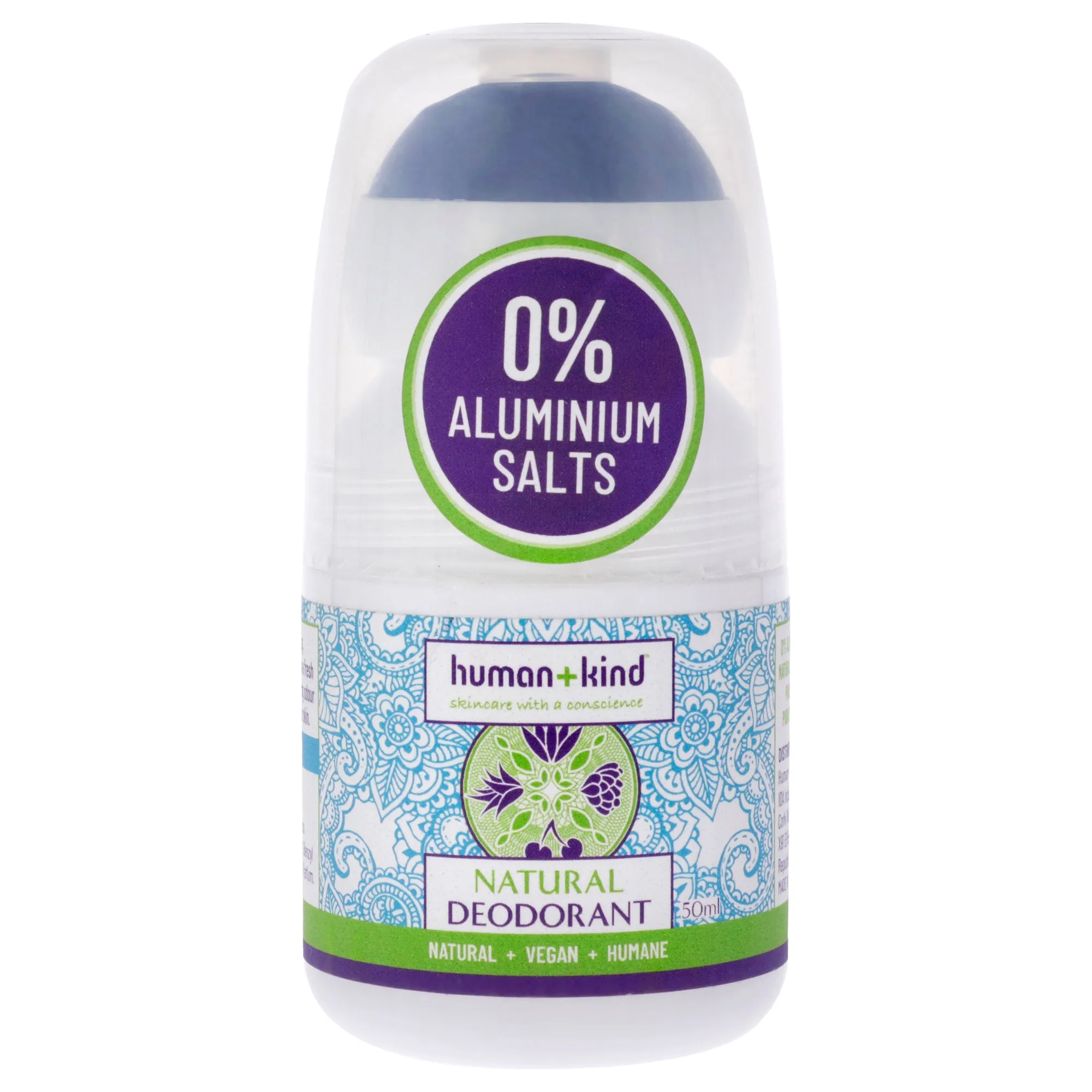 Vegan Deodorant by Human Kind for Unisex - 1.69 oz Deodorar Roll-On