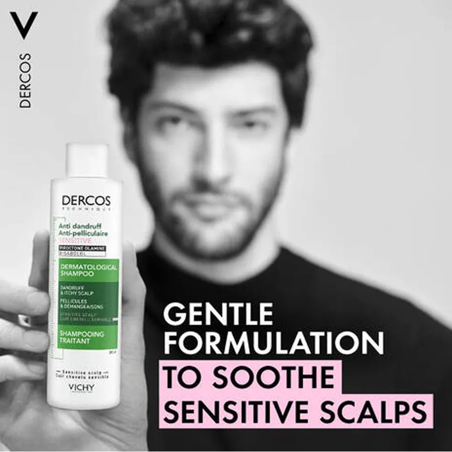 Vichy Dercos Anti-Dandruff Shampoo for Sensitive   Dry Hair & Scalp 200ml